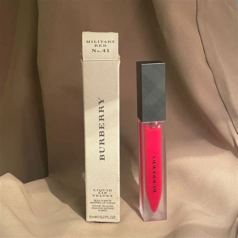 burberry lip velvet in military red no 310|Burberry MILITARY RED Lip Velvet Long.